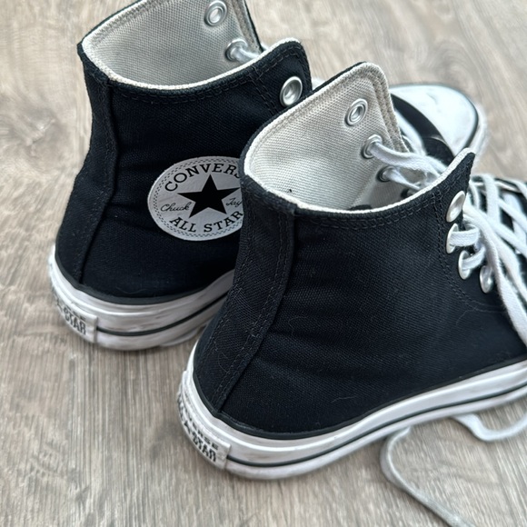 CONVERSE WOMEN'S CHUCK TAYLOR ALL STAR LIFT HIGH TOP IN BLACK/WHITE/WHITE - Picture 5 of 6